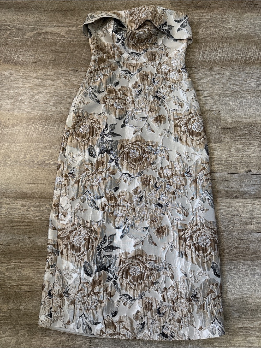NWT Sofie The Label Strapless Floral Jacquard Sheath Dress Size XS